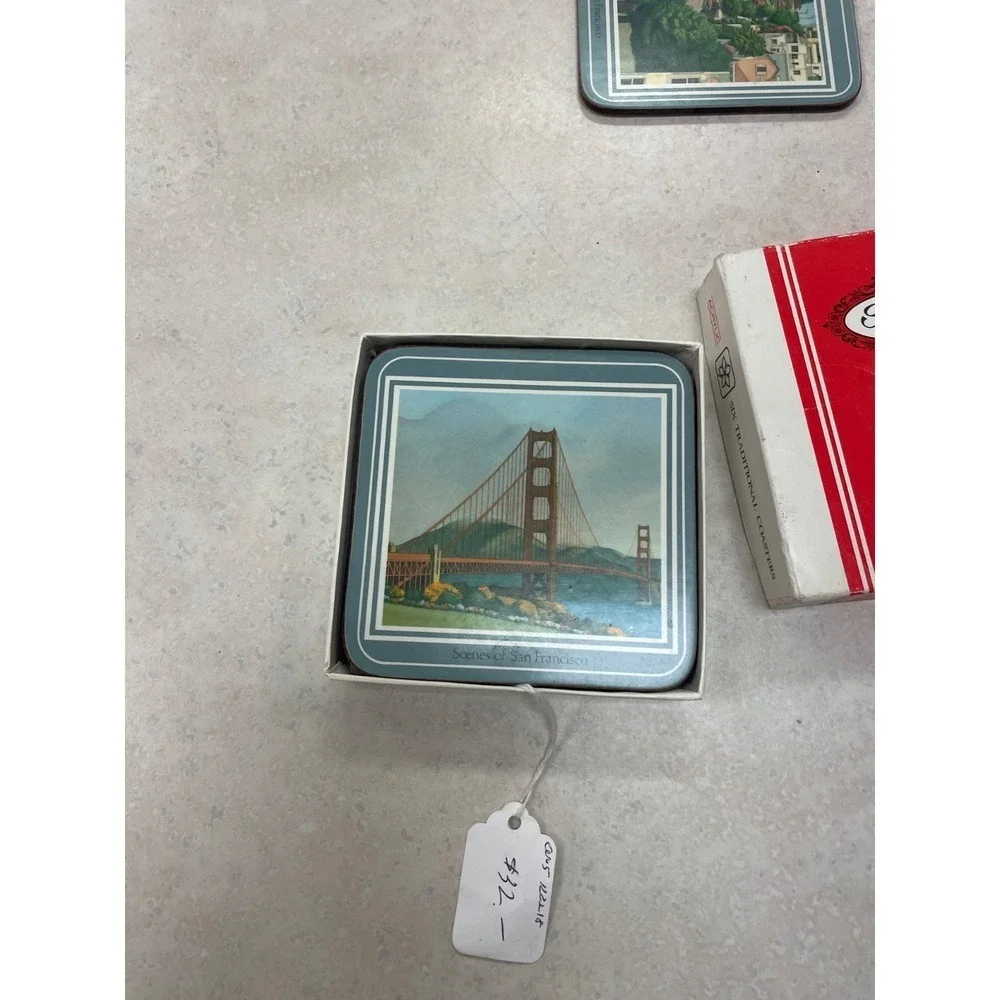 Vintage Box Pimpernel Coasters‎ - San Francisco , Set Of 6